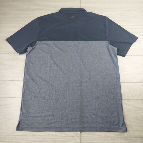 Travis Mathew Polo Shirt Mens XL Gray Short Sleeve Golf Logo Two Tone NWT - Picture 2 of 10